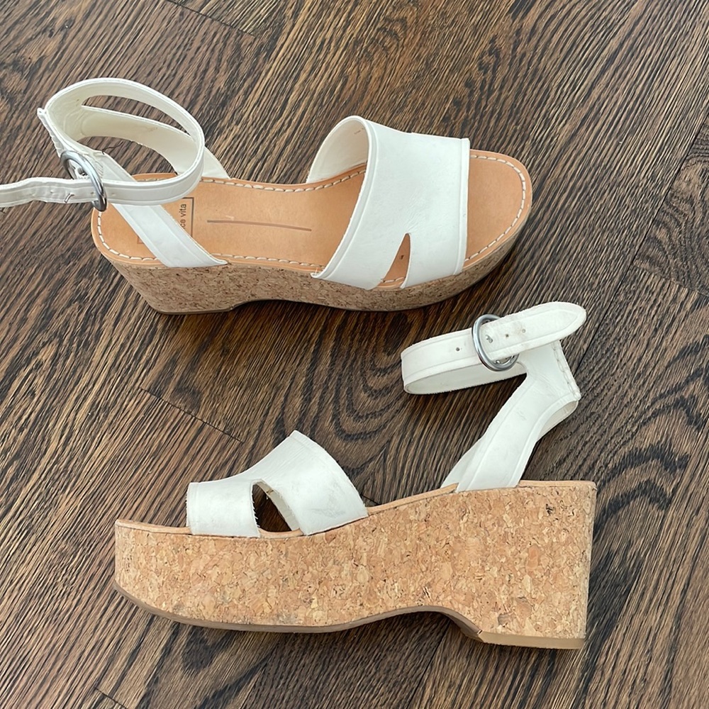 Dolce Vita White wedge sandals